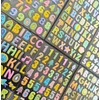 6 Packs 3D Fluorescent Alphabet Number Stickers Neon Letter Stickers