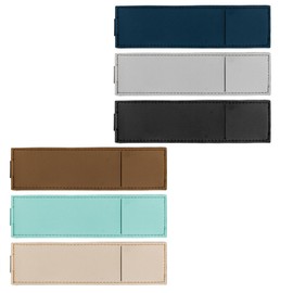 ShiningUU Pen Holder for Notebook 6Pcs PU Leather Elastic Pen Pouch Sleeve for Journals Planners | Notebook Pen Holder with Adjustable Lanyard Straps | Book Binder School Office Supplies