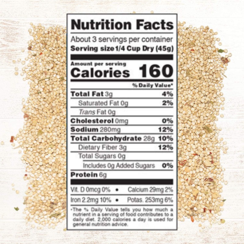 Roland Foods Mediterranean Seasoned Quinoa, 5.46 Ounce Bag, Pack of