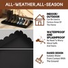 Maxdot 2 Pack Scalloped Iron Boot Tray for Entryway Indoor,