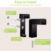 UFURMATE Glass Clamp 2 Pack Black Adjustable Wood/Glass Shelf Brackets
