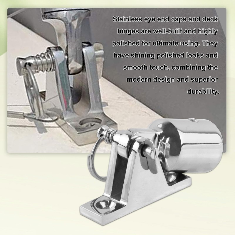 CWaveRow Bimini Top Hardware Kit, Deck Hinge with Quick Release