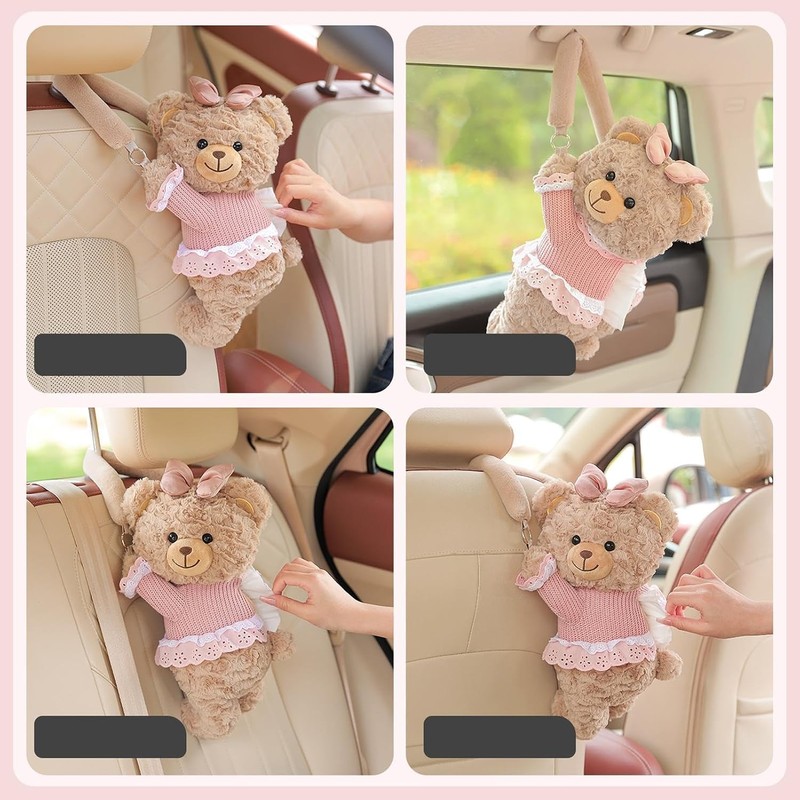 Genérico Porta Pañuelos para Coche Decorativo Suave Y Adorable