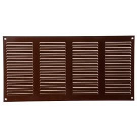 Vent Systems 16" x 8" Inch (Overall Dimensions) - Brown - Air Vent Cover Metal Air Return Grill - Built-in Pest Guard Screen - HVAC Vent Duct Cover for Home Improvement