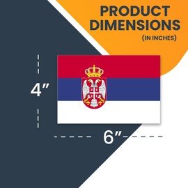 Magnet Me Up Serbia Serbian Flag Car Magnet Decal, 4x6 Inches, Heavy Duty Automotive Magnet for Car, Truck SUV