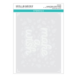 SPELLBINDERS PAPERCRAFTS, INC Spellbinders Stencil-Layered Make A Wish Confetti, Gray