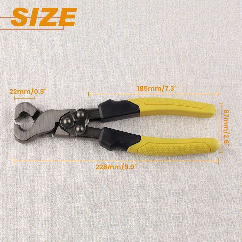 LEONTOOL Compound Tile Nippers 9-Inch Tile Cutter Pliers with Alloy