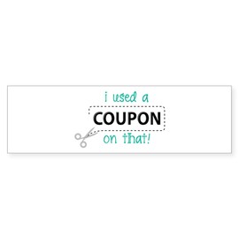 CafePress Used Coupon Bumper Sticker Sticker (Bumper 50 pk)