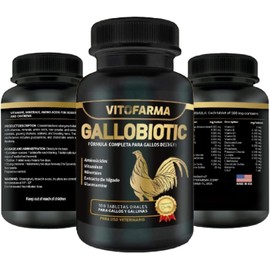 Gallobiotic Natural Multivitamin for Rooster, Hens - 100 Tablets | Vitamina Completas para Gallos