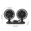 Car Fan Dual Head 24v 360° Adjustable Powerful USB Car