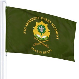 2nd Armored Cavalry Regiment DUI - Always Ready Outdoor Flag Home Garden Flag Banner Breeze Flag USA Flag Decorative Flag 3x5 Ft Flag