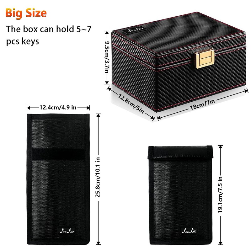 JXE JXO Faraday Box for Car Keys & 2 Pack