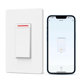 Smart Light Switch Milfra 2.4GHz WiFi Single-Pole 3way 4way Smart Switch 2024 New Model 10A，Works with Siri, Alexa and Google Home，Voice and Remote Control，Neutral Wire Required, No Hub Required