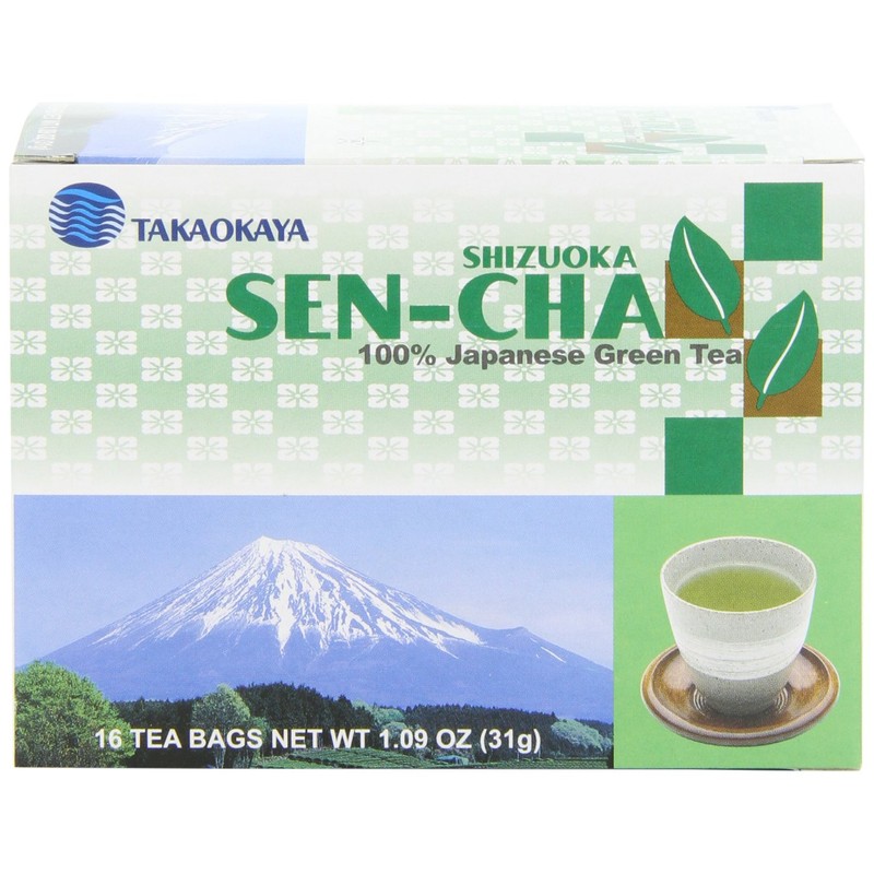 Takaokaya Tea, Sencha Green Tea, 1.09 oz, 16-Count Tea Bags
