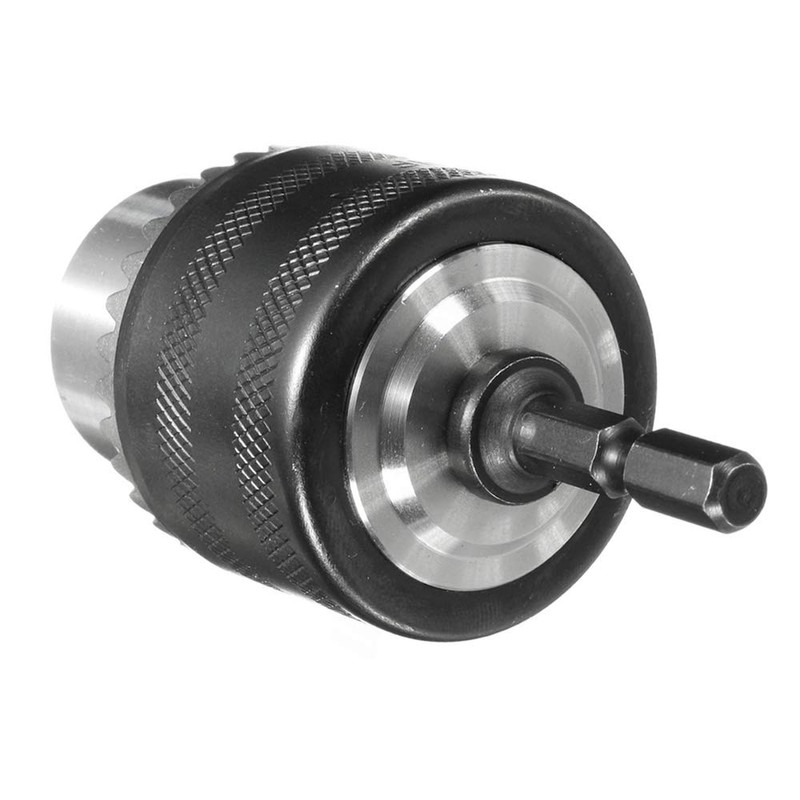 Bestgle 0.6-6.5mm Capacity Mount 3/8-24UNF Drill Chuck 1/4" Hex Shank