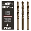 Narwhal 15/32 Inch Cobalt Drill Bits (3 Pack - Industrial