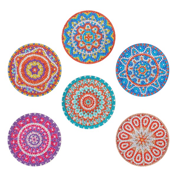 DIAMOND ART CLUB Coasters - Mandala 1, Diamond Painting Kit,