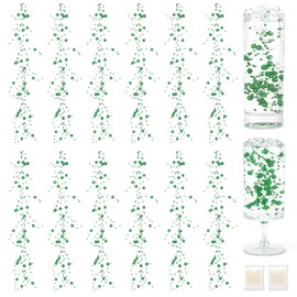 Strings Pearl Green Floating Pearls Beads String with 20000 Water Beads Faux Pearls Beads Vase Filler for Wedding Centerpiece Table Decorations Christmas Party Celebration (Green)