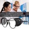 Gjinxi 2 Pairs Side Shields for Glasses, Flexible Safety Black