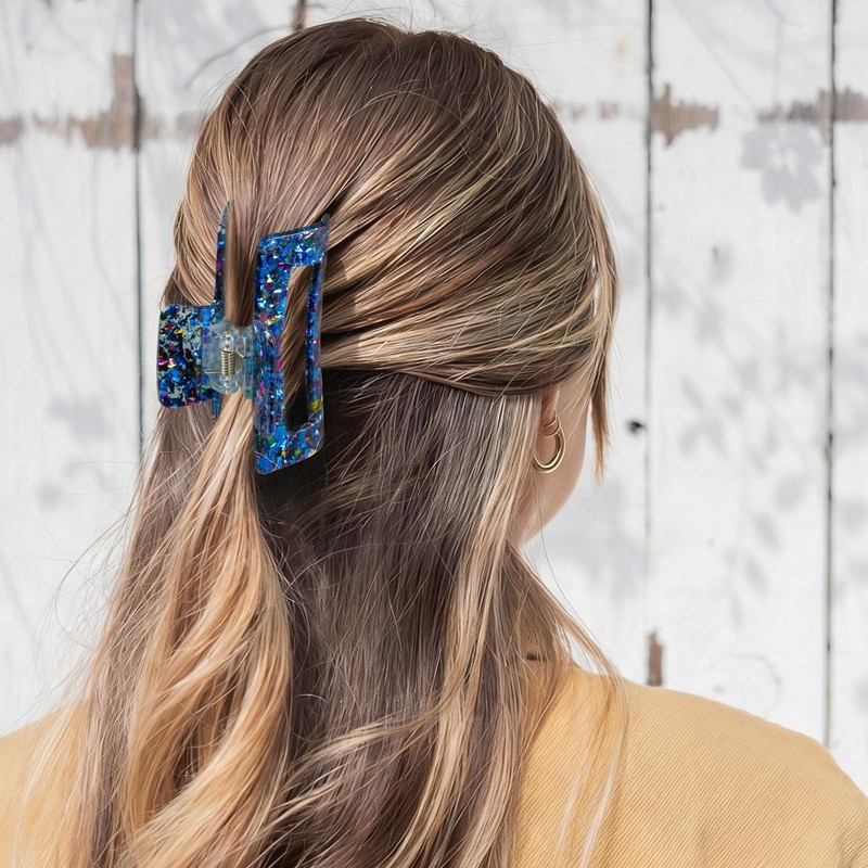 Glitter Hair Claw Clips for Women, Strong Hold Hair Clips