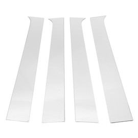 Partuto Door Pillar Window Trim - Car Front Left Right Side Anti Scratch Sticker - for Dodge for Ram 1500 2002-2008 Plastic Chrome Silver Tone - 4 Pcs