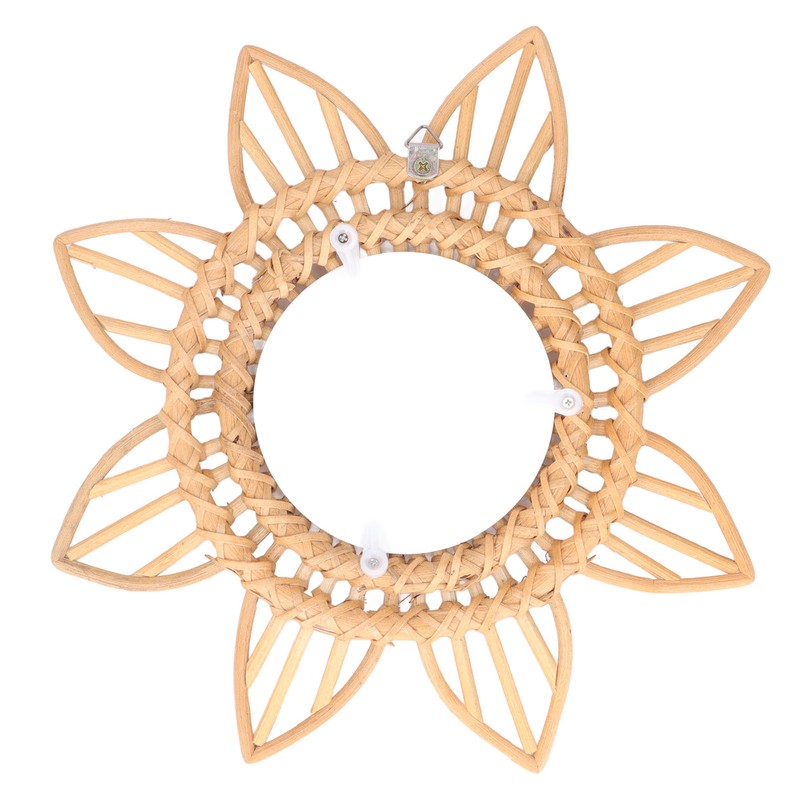 Rattan Innovative Art Decoration Makeup Mirror Retro Dressing Bathroom Wall