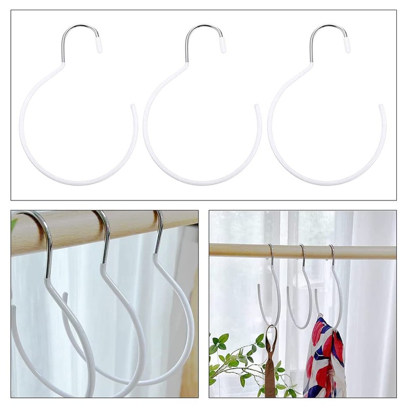 3 PCS Belt Rings Tie Holder Circle Shape Clothes Hanger
