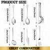 ZLMTZDJD 6pcs Serving Utensils Set, Large Stainless Steel Serving Utensils