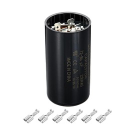 PATIKIL モーター スタート コンデンサー 72-86uF/Mfd 250V 50/60Hz CD60 ランニング コンデンサー 電動 モーター 始動 用 黒