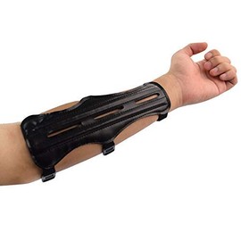 YLA Archery Arm Guards Forearm Safe Shooting Hunting Protecting Gears PU Black Color