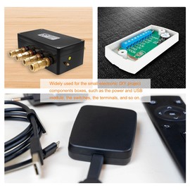 sourcing map Pack of 5 Mini Dustproof Junction Box 60 x 25 x 16 mm ABS for Electrical Projects Black