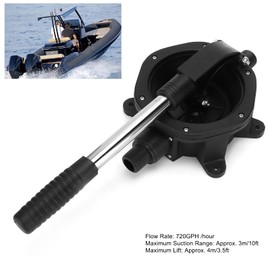 Raguso Manual Bilge Pum, Selfpriming Hand Pump Manual Diaphragm Pump Stainless Steel Handle Hand Pump Manual Drain Pump for Shipyard