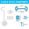 2pcs White Cabin Hooks 6 Inch, Stainless Steel Gate Hook