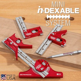 Woodpeckers inDexable Square System, 6 Inch Combination Square, Feature Packed Combo Woodworking Tool