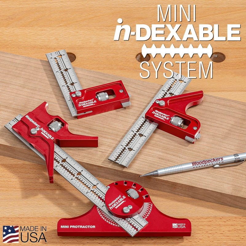 Woodpeckers inDexable Square System, 6 Inch Combination Square, Feature Packed