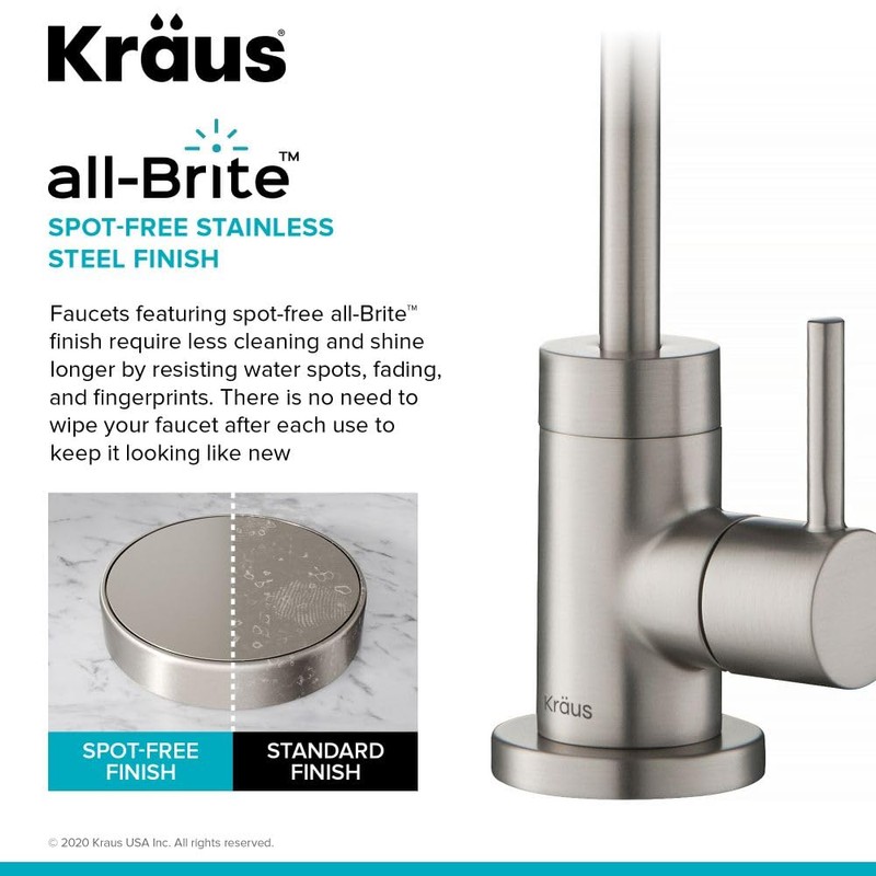 KRAUS Purita 100% Lead-Free Kitchen Water Filter Faucet in Spot