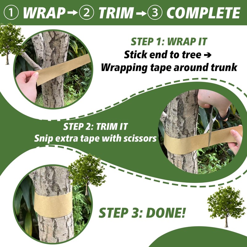 2 Packs 165 Ft x 2 Inch Tree Trunk Wrap