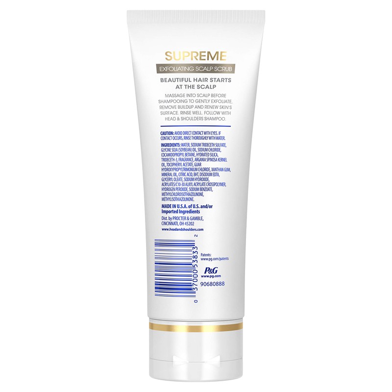 Head & Shoulders Supreme, Exfoliating Scalp Scrub Treatment, with Argan