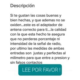 Adaptador Antena En Nuevo Estereo Accord Años 2008 Al 2015 Negro