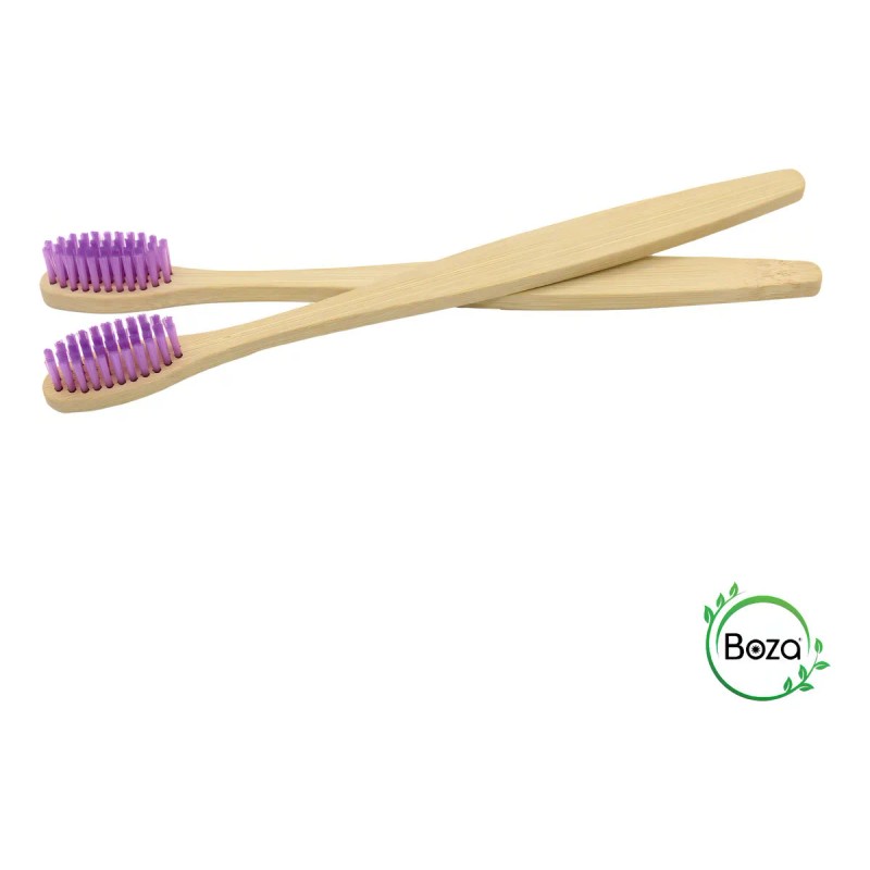 Cepillo De Dientes Bambu Biodegradable Ecologico Adulto Color Morado