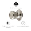Design House 190900 Terrace Dummy Door Knob Satin Nickel 12-Pack