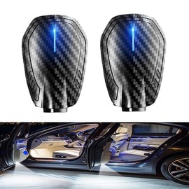 Car Door LED Logo Projector Light, USB Rechargeable, Carbon Fiber Design, white Illumination (Ca-aa-dddil-lac)