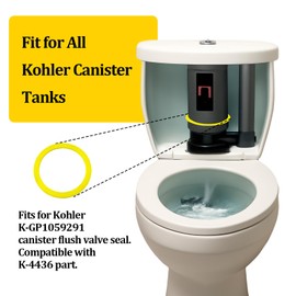 3 Pack Flush Valve Seal for Kohler, GP1059291 Silicone Replacement for Toilets, Canister Flush Valve Toilet Tank Gasket Replacement Parts