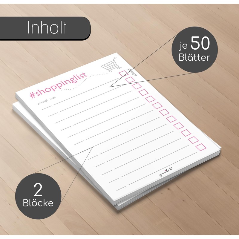 2 Shopping List Notepads