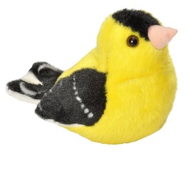 Wild Republic Audubon Birds American Goldfinch Plush with Authentic Bird Sound, Stuffed Animal, Bird Toys for Kids and Birders