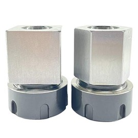 ALTBET ER-32 Collet Chucks Block Set of 2 Square and Hex Workholding Holder for CNC Lathe Engraving Cutting Machine