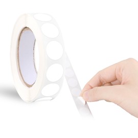 cobee 0.5 Inch White Round Stickers, 1000 Pcs White Dot Stickers, Blank Circle Sticker Labels to Write On, Writable Circle Dot Stickers Used for Classroom Office(White)