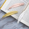 8 Pieces Metal Feather Bookmarks Assorted Metal Bookmark Feather Shape