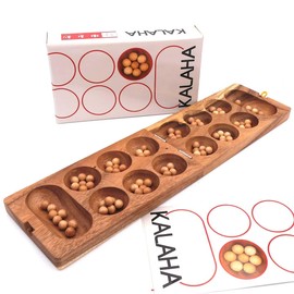 ROMBOL Kalaha – High-Quality Stone Game for 2 People Including Tokens, Model: 3