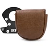 Golf Mallet Putter Cover Headcover, Magnetic Closure Premium Leather Birdie